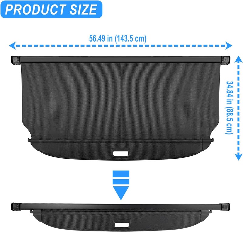 AUXKO Retractable Cargo Cover for Hyundai Santa Fe 2026 2025, Trunk Cover Luggage Security Shade Cover for 2026-2024 Hyundai Santa Fe Shielding Shade Anti-Peeping Luggage Privacy Screen, Carbon Fiber - Image 5